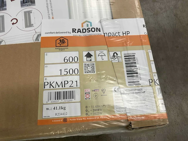 Radson compact hp 21 paneelradiator 2010w (4x) - afbeelding 10 van  10