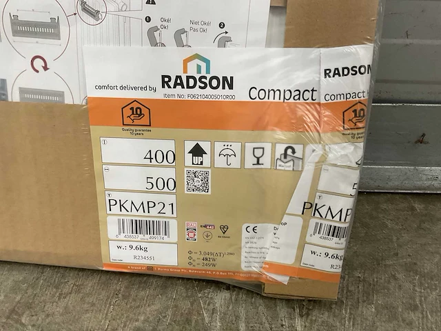 Radson compact hp 21 paneelradiator 482w (8x) - afbeelding 3 van  6