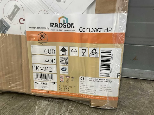 Radson compact hp 21 paneelradiator 536w (4x) - afbeelding 6 van  7