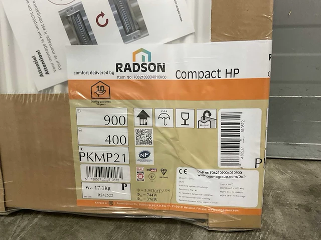 Radson compact hp 21 paneelradiator 744w (4x) - afbeelding 8 van  9