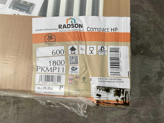 Radson compact hp 22 paneelradiator 1832w (5x) - afbeelding 6 van  7
