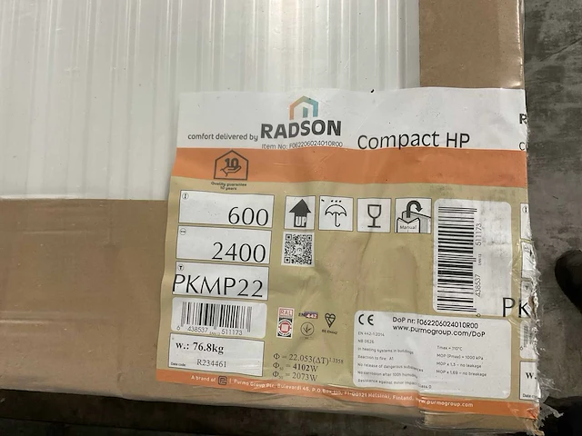 Radson compact hp 22 paneelradiator 4102w (8x) - afbeelding 6 van  6