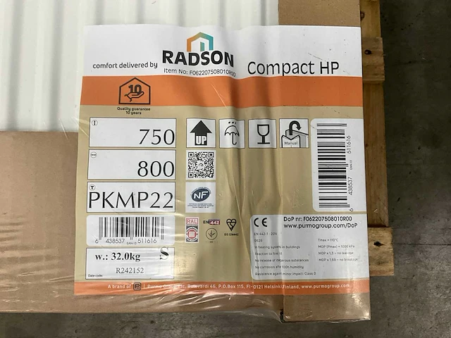 Radson compact hp paneelradiator 1644w (4x) - afbeelding 4 van  5