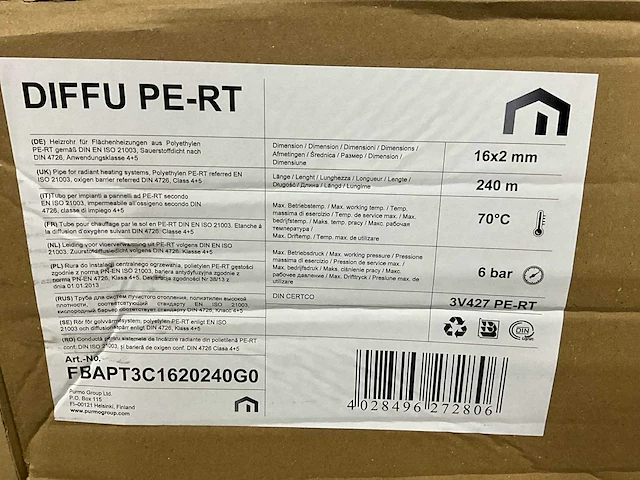 Radson diffu pe-rt rol vloerverwarmingsbuis 240m1 (7x) - afbeelding 4 van  4