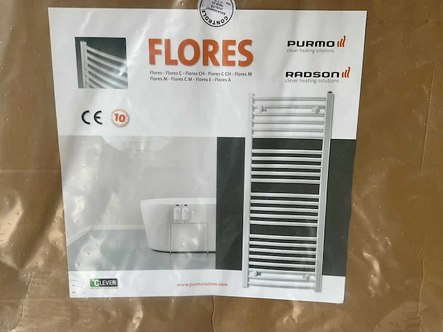 Radson flores elektrische handdoekradiator 1250w - afbeelding 2 van  4