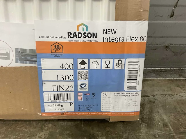Radson integra flex-8c 22 paneelradiator 1587w (4x) - afbeelding 8 van  10