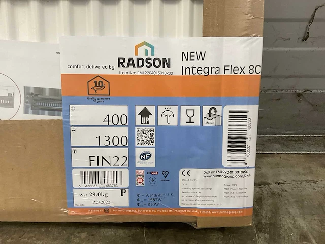 Radson integra flex-8c 22 paneelradiator 1587w (4x) - afbeelding 9 van  10