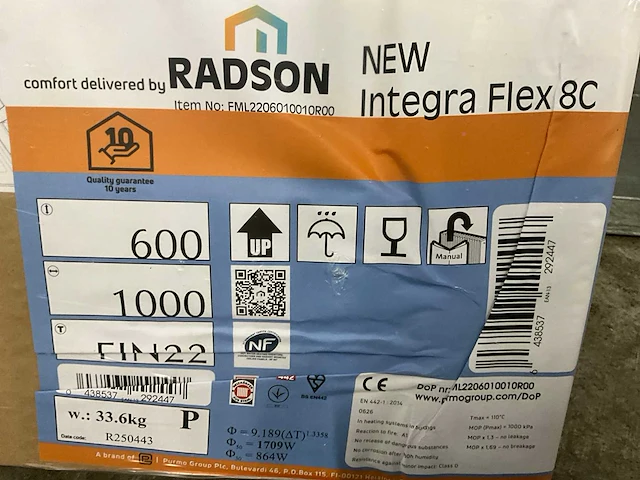 Radson integra flex 8c 22 paneelradiator 1709w (4x) - afbeelding 3 van  5