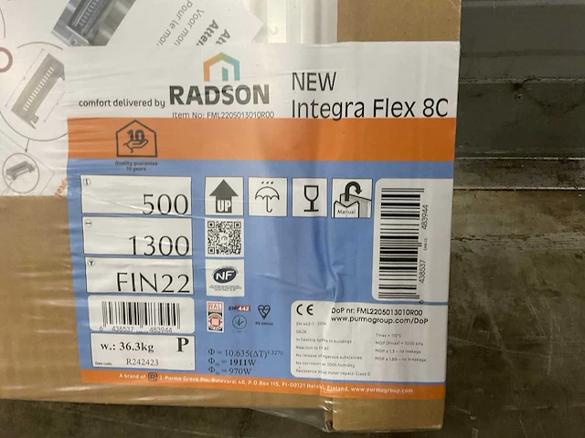 Radson integra flex-8c 22 paneelradiator 1911w (6x) - afbeelding 7 van  9