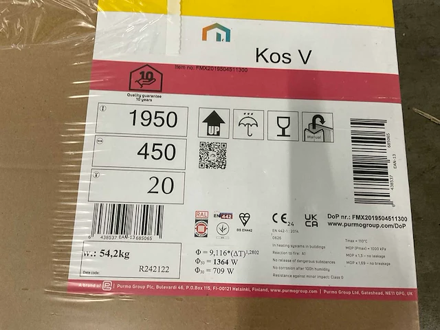 Radson kos v hp 20 paneelradiator 1364w (2x) - afbeelding 5 van  7