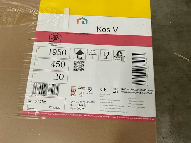 Radson kos v hp 20 paneelradiator 1364w (2x) - afbeelding 6 van  7
