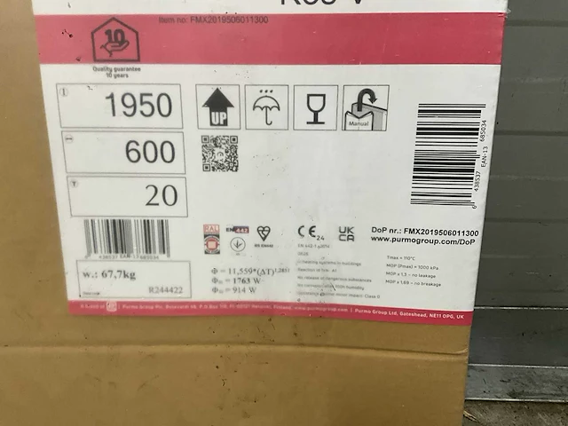 Radson kos v verticale paneelradiator 2360w (2x) - afbeelding 5 van  5