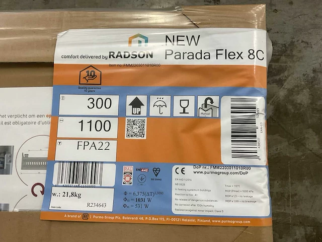 Radson parada flex-8c 22 paneelradiator 1031w (6x) - afbeelding 6 van  6