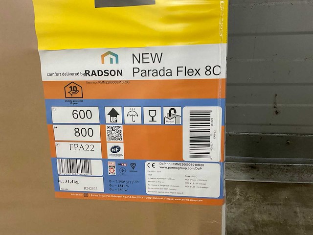 Radson parada flex-8c 22 paneelradiator 1341w (8x) - afbeelding 10 van  11
