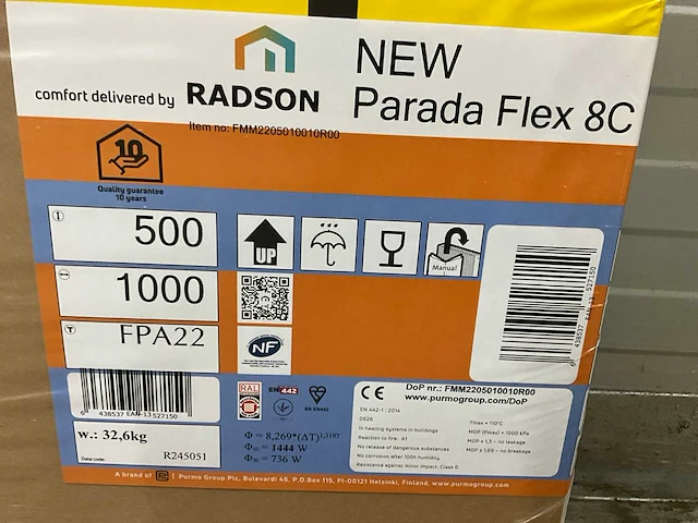 Radson parada flex-8c 22 paneelradiator 1444w (3x) - afbeelding 2 van  5