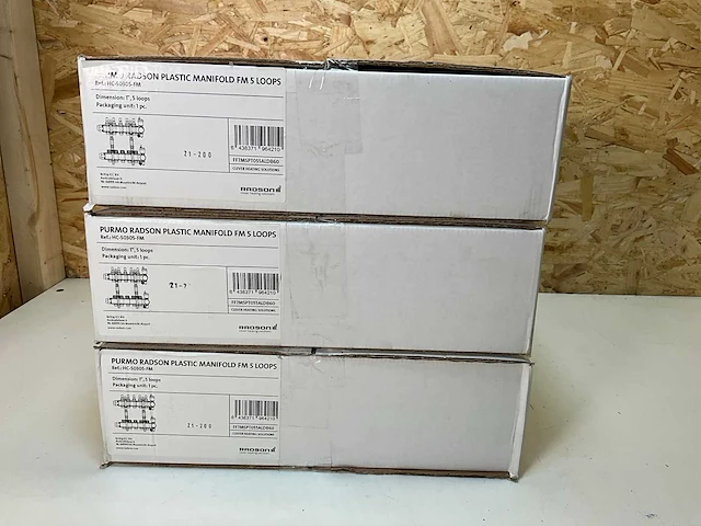 Radson polyamide vloerverwarmingsverdeler 5 groeps (3x) - afbeelding 3 van  4