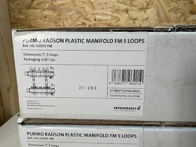 Radson polyamide vloerverwarmingsverdeler 5 groeps (3x) - afbeelding 4 van  4