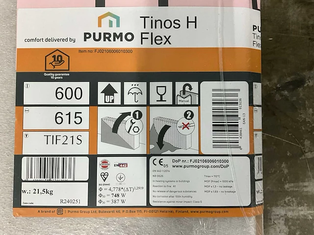 Radson tunos h flex designradiator 748w (7x) - afbeelding 5 van  5