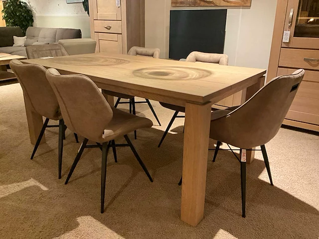 Raethuys eiken eetkamertafel - afbeelding 1 van  8
