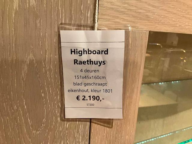 Raethuys eiken vitrinekast - afbeelding 5 van  8