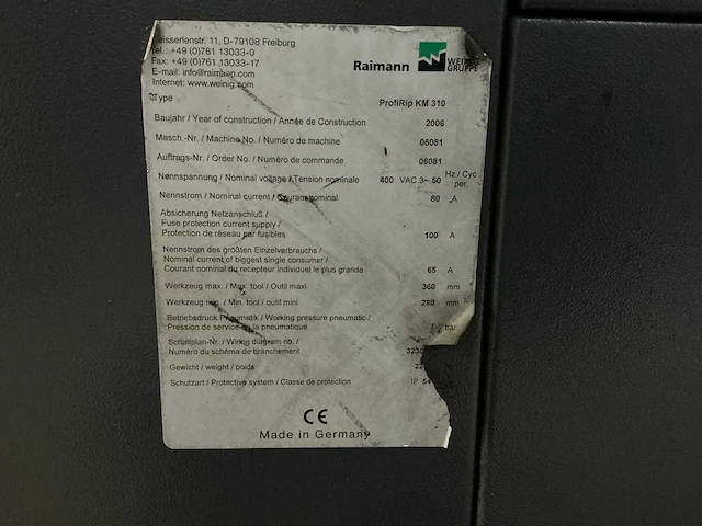 Raimann - 2006 - profirip km310 - meerbladzaag - afbeelding 11 van  11