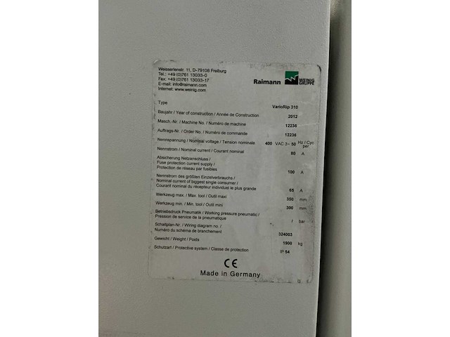 Raimann - 2012 - variorip 310 - meerbladzaag - afbeelding 7 van  16