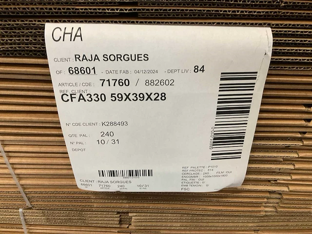 Raja kartonnen dozen (200x) - afbeelding 2 van  2