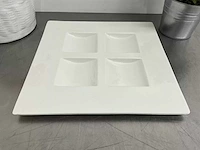 Rak porcelain - tarragon "design by vavro" - vierkant 4-vaksbord (30x30 cm) (14x) - afbeelding 1 van  6