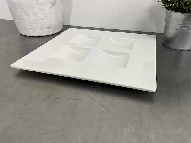 Rak porcelain - tarragon "design by vavro" - vierkant 4-vaksbord (30x30 cm) (14x) - afbeelding 2 van  6