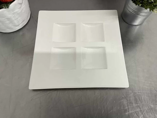 Rak porcelain - tarragon "design by vavro" - vierkant 4-vaksbord (30x30 cm) (14x) - afbeelding 3 van  6