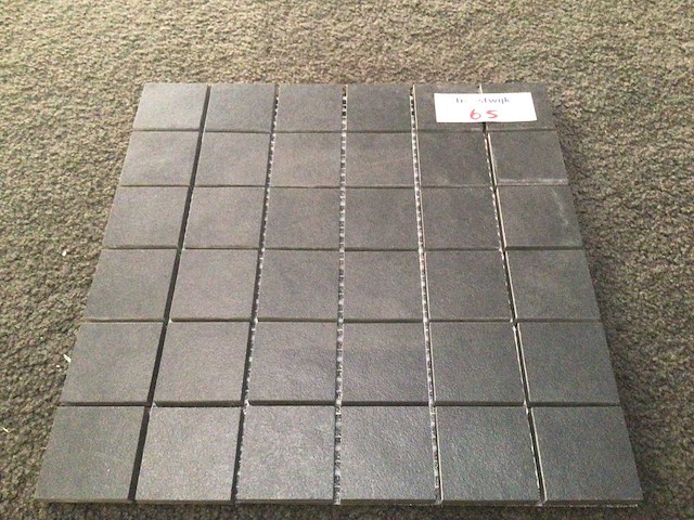 Rako extra black mat mozaïektegel 30x30 cm 21,85 m² - afbeelding 2 van  4