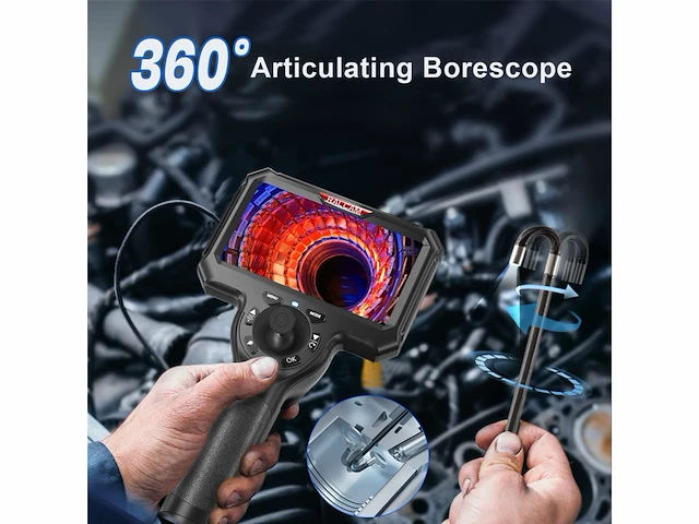 Ralcam endoscoop camera 6.0mm 360° inspectie camera met licht 5.0" hd 720p leiding camera - afbeelding 3 van  5