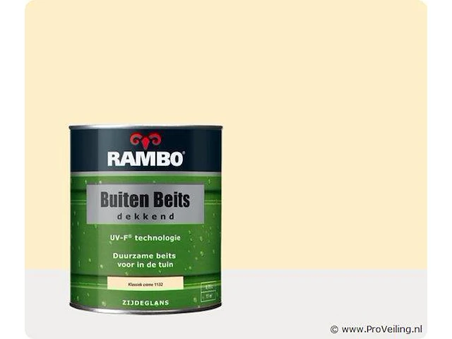 Rambo buiten beits dekkend - 0,75 liter - klassiek crème - afbeelding 1 van  1