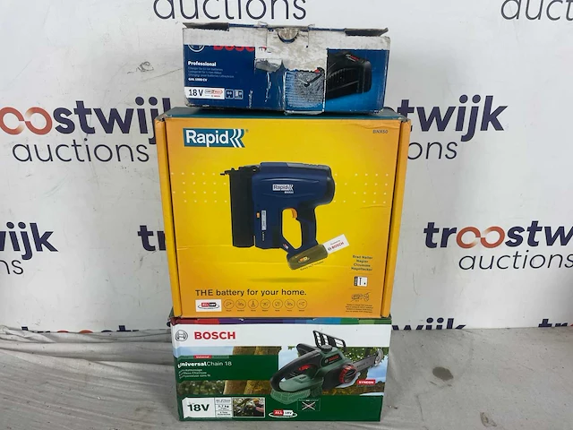 Rapid bnx50 accunageltacker 18v p4a | bosch kettingzaag | batterij - afbeelding 2 van  2