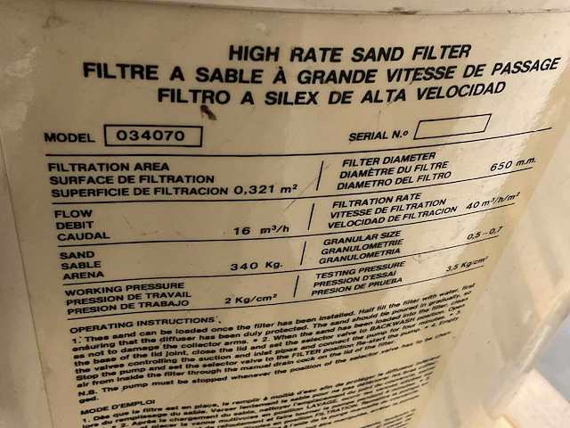 Rapid pool 034070 zandfilter - afbeelding 5 van  5
