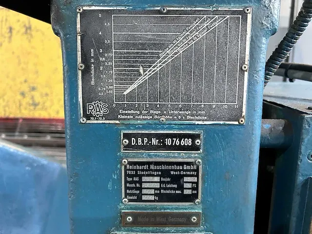 Ras - 70/1, 2040x5mm - zetbank, vouwbank - 1965 - afbeelding 12 van  12