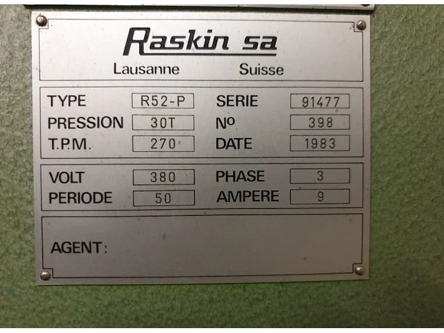 Raskin r52-p cnc ponsnibbelmachine - afbeelding 3 van  9