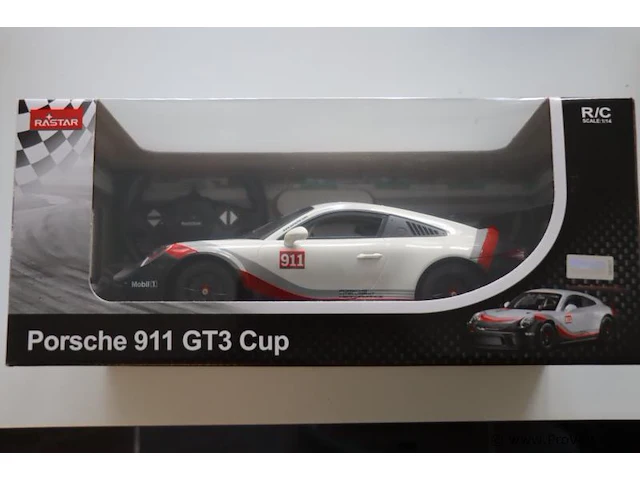 Rastar bestuurbare auto - porsche 911 gt3 cup - afbeelding 1 van  6