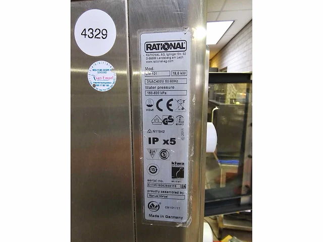 Rational cm101 combimaster bake-off combisteamer - afbeelding 7 van  9