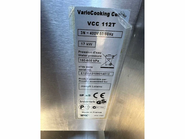 Rational / frima - vcc 112t - vario cooker - afbeelding 9 van  9
