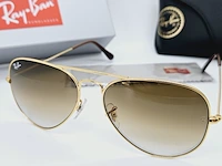Ray-ban zonnebril aviator large metal gradient brown
