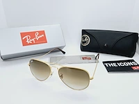 Ray-ban zonnebril aviator large metal gradient brown - afbeelding 2 van  8