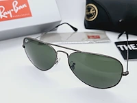 Ray-ban zonnebril aviator large metal gunmetal green - afbeelding 2 van  8