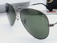 Ray-ban zonnebril aviator large metal gunmetal green - afbeelding 3 van  8