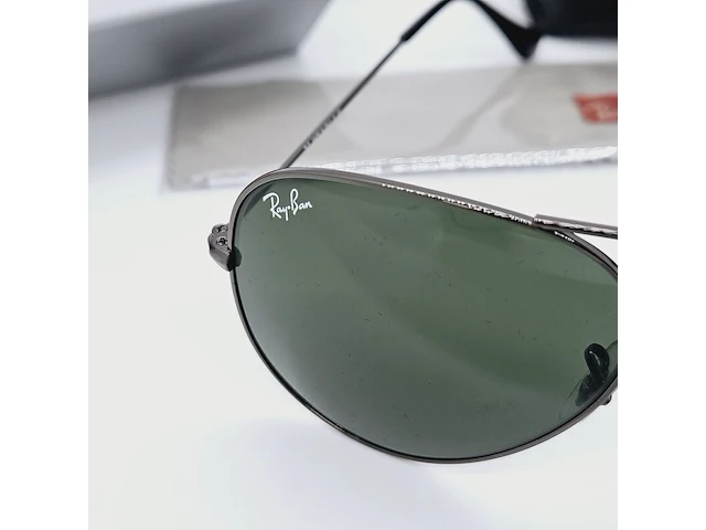 Ray-ban zonnebril aviator large metal gunmetal green - afbeelding 4 van  8