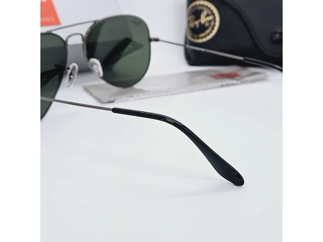 Ray-ban zonnebril aviator large metal gunmetal green - afbeelding 5 van  8
