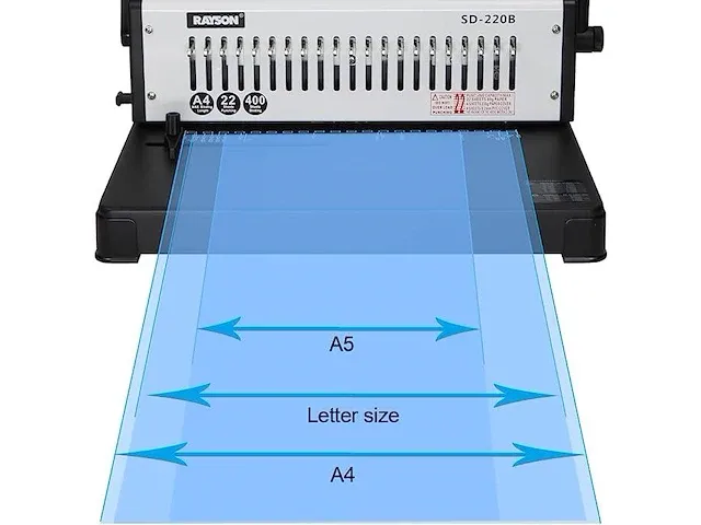Rayson kam binding machine, 400 sheet heavy duty - afbeelding 3 van  6