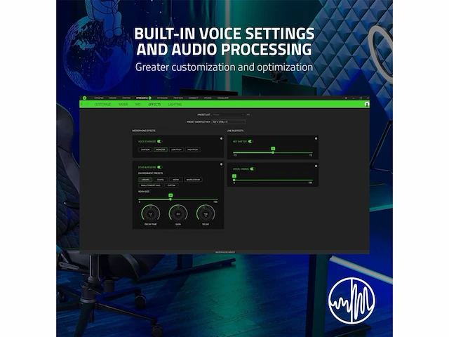 Razer audio mixer 4 kanaals analoog mengpaneel voor gaming & streaming 48v zwart - afbeelding 4 van  5