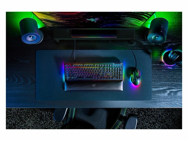 Razer blackwidow v4 green switch mechanical gaming keyboard razer snap tap qwerty zwart - afbeelding 2 van  4