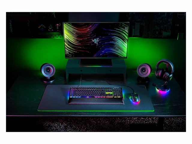 Razer blackwidow v4 green switch mechanical gaming keyboard razer snap tap qwerty zwart - afbeelding 3 van  4